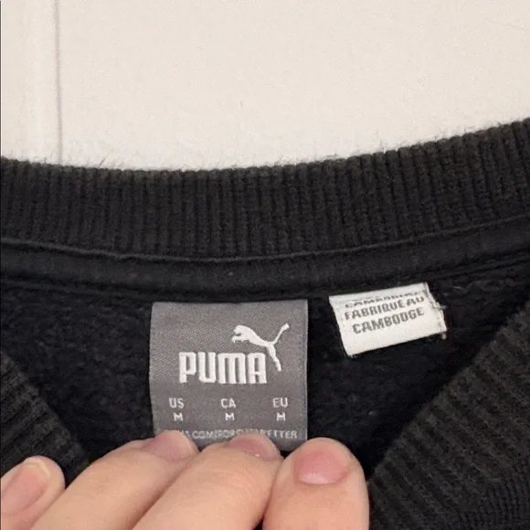 Puma Black Crewneck Sweatshirt - Picture 3 of 3